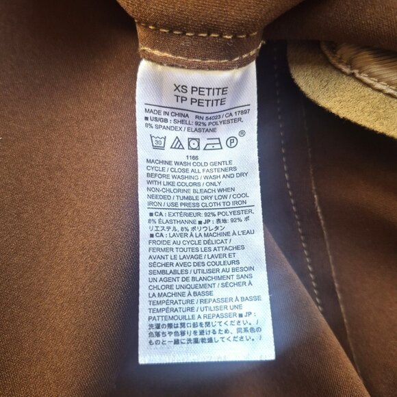 Banana Republic faux suede trench coat, brown, XS - Picture 4 of 7